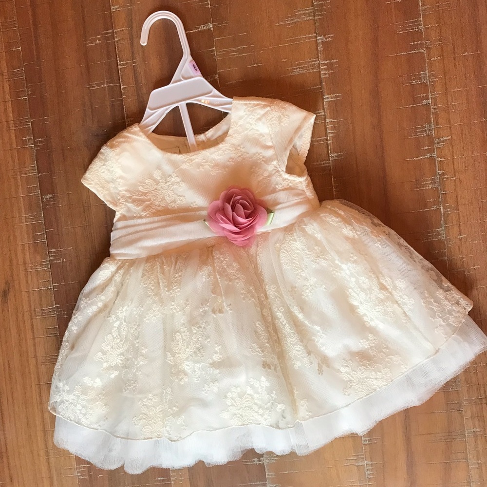 NWT 6 mo koala baby ivory lace dress.